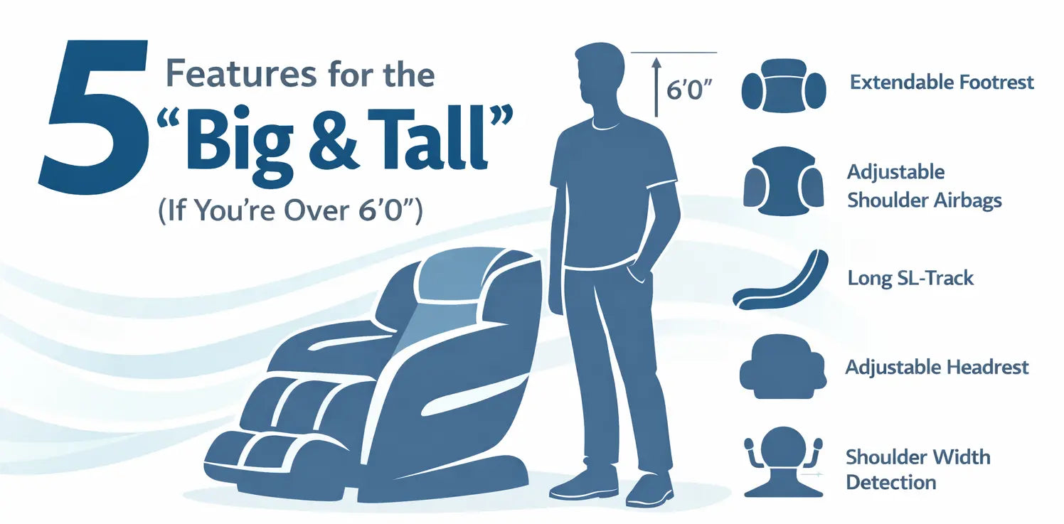 5 Massage Chair Features for the "Big and Tall" (If You’re Over 6'0")